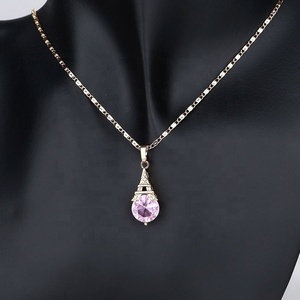 Suministro de Fábrica: Conjuntos de Collares y Pendientes de Torre Eiffel con Circonita Cúbica Rosa, Verde y Blanca para Boda y Compromiso - Product Image 3