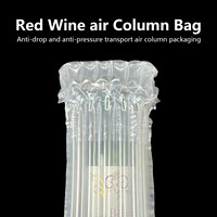 Sac pour colonne d'air Coussin protecteur polyvalent en forme de Q PE résistant aux chocs Coussin gonflable à bulles pour bouteille en verre
