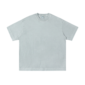T-shirt en coton tricoté 100% lourd, coupe ajustée, imprimé sérigraphié, couleur unie, vente en gros - Product Image 1