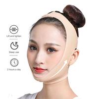 Bandeau amincissant pour le visage, effet lifting du menton, couleur chair, tailles S M L XL, qualité supérieure, vente en gros, Corée