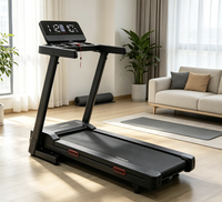 Tapis de marche électrique avec inclinaison automatique à 15 %, écran LED, tapis de course portable sous le bureau, pliable, pour usage domestique, silencieux