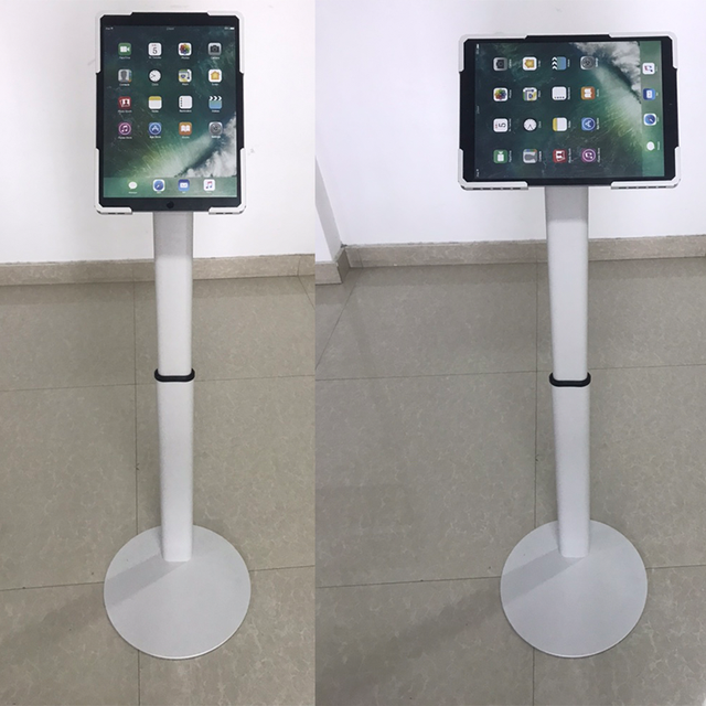 Metal Floor Standing iPad Tablet Stand with Anti-theft Lifting Lock Self-service Store Display Stand