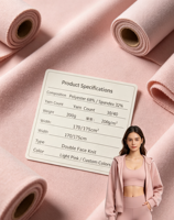 Tissu tricoté double face hautement élastique, respirant, à séchage rapide, en polyester et élasthanne, 200 g/m², couleur personnalisée, pour vêtements de sport
