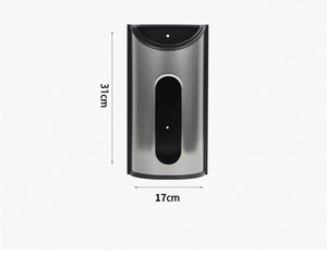 벽걸이 식료품 비닐 가방 홀더 주최자 스테인레스 스틸 가방 세이버 비닐 가방 디스펜서 - Product Image 2
