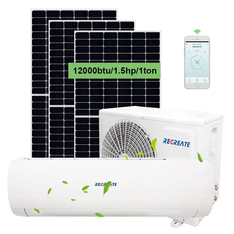 12000btu Inverter aria condizionata Split Ac Hybrid condizionata dc condizionatore solare con pannelli solari