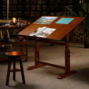 Mesa de Dibujo Artística Multifuncional SINOART con Ajuste de Ángulo y Taburete de Madera - Product Image 6