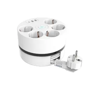 Slimme Universele Ronde Multi-Outlet Power Elektrische Verlengstrip Met Type-A En Type-C Usb-Poort Socket Cube Usb Strip