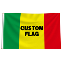 60x90cm 100% Polyester Drapeau Personnalisé 2x3 Promotion Extérieure Sérigraphie logo Grand Grand Drapeau Personnalisé Double Face