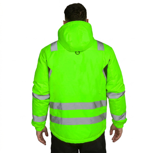 Custom Logo Wholesale Workwear Safety <b>Jacket</b> High <b>Vis</b> <b>Waterproof</b> Clothing OEM Industrial Safety <b>Jacket</b> With Reflective Strips - Product Image 5