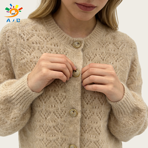 Suéter de <span class=keywords><strong>Lana</strong></span> Merino para <span class=keywords><strong>Mujer</strong></span>, Color Sólido, Tejido, Suave, Cálido, Transpirable, Informal, para Uso Diario, Otoño, con Botones, 2026 - Product Image 5