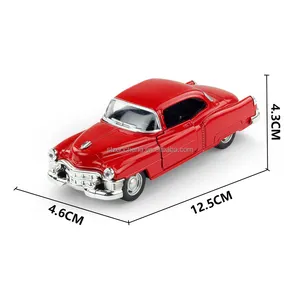Toptan 1:32 araba süsler retro araba modelleri alaşım minyatür geri çekin simülasyon klasik oyuncak arabalar