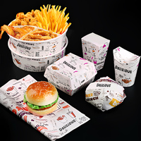 LOKYO Vente en gros d'emballages personnalisés pour hamburgers à emporter, boîte à hamburgers noire, boîtes à hamburgers et frites