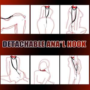 Ensemble de bondage anal BDSM avec chaîne <span class=keywords><strong>en</strong></span> cuir, laisse, collier, acier inoxydable, jouet fétiche pour <span class=keywords><strong>jeu</strong></span> de rôle <span class=keywords><strong>en</strong></span> <span class=keywords><strong>couple</strong></span> SM - Product Image 4