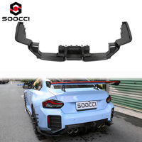 Kit carrosserie diffuseur arrière inférieur en fibre de carbone sèche, style AD, trois pièces avec ailerons, pour BMW G87 M2 2023-2029