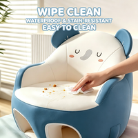 Canapé d'apprentissage pour enfants en tissu technique, design animal mignon, imperméable et facile à nettoyer, 360 °   Anti-chute, cadeau idéal pour enfant et pour la douche