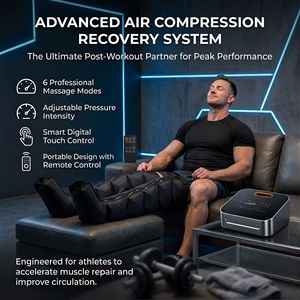 Masseur de compression des jambes et des pieds pour les athlètes, soulagement de la douleur musculaire, taille réglable, contrôle de la durée, massage de haute qualité - Product Image 4