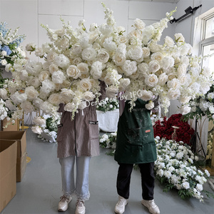 IF <span class=keywords><strong>G</strong></span> - Camino de Mesa Floral Decorativo en Oferta, Arcos Blancos de Lujo para Decoración de Recepciones de Boda - Product Image 3