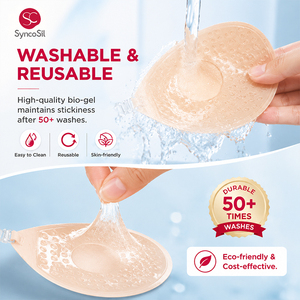<span class=keywords><strong>Reggiseno</strong></span> Adesivo Invisibile da Donna in Poliestere con Fori Traspiranti, Colore Pelle, Biocompatibile, a Basso Prezzo - Product Image 3