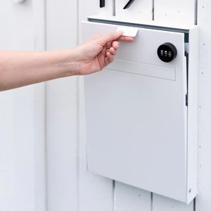 Buzón <span class=keywords><strong>de</strong></span> Pared, Buzón Exterior para Paquetes con Cerradura Segura, Buzón Empotrado para Apartamentos Modernos y Entrega en Oficinas - Product Image 5