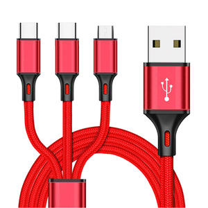 Câble de charge USB rapide 3 en 1 pour données durables <span class=keywords><strong>Cordon</strong></span> de chargeur universel multifonction pour téléphone portable/Type-C/Android - Product Image 1