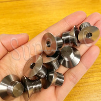 Perno de titanio de cabeza plana Allen 1/2-20 pulgadas x 2.0 de longitud, perno cónico avellanado para bieletas de dirección, autos de carreras