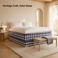 Matelas Queen King Size Bleu Saphir Fait Main en Crin de Cheval et Laine Extra Doux