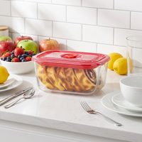 Contenants en verre pour micro-ondes, résistants au four, pour la préparation des aliments, avec couvercles, et adaptés au congélateur.