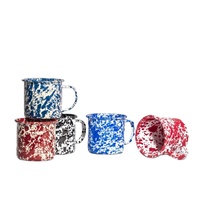 Fabricant en gros, tasse à thé vintage bon marché, logo personnalisé imprimé, design de voyage, tasse à café en métal à sublimation émaillée pour le camping
