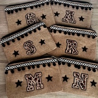 Patch brodé pour vêtements, logo imprimé léopard, lettres anglaises, accessoires de bricolage, autocollant en tissu