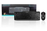 Ensemble clavier et souris Sunrose T26s USB filaire Plug‑and‑Play, format complet, avec souris optique à 3 boutons, pour une