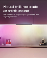 Barre de LED à détection de mouvement pure 23cm couleurs RVB essentielles corps en aluminium minimaliste contrôle de capteur alimenté par batterie pour chambre