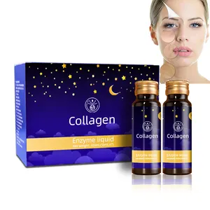 Custom 50ml Night beauty supplement drink anti-aging enzyme compound hydrolyzed collagen drink oral liquid