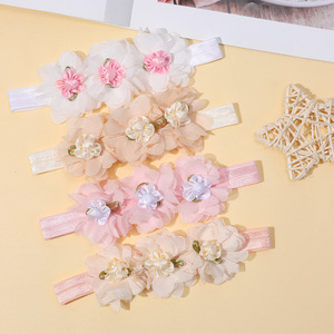 Bande de <span class=keywords><strong>cheveux</strong></span> de fleur de mousseline de soie de bébé de mode européenne colorée nouveaux accessoires de <span class=keywords><strong>cheveux</strong></span> <span class=keywords><strong>pour</strong></span> enfants bande de <span class=keywords><strong>cheveux</strong></span> fine élastique <span class=keywords><strong>pour</strong></span> des bébés - Product Image 1