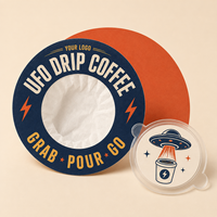 Sachet de café individuel imprimé sur mesure, scellé sur trois côtés, pour emballage de café filtre, idéal pour les marques à marque privée