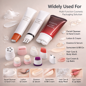 <span class=keywords><strong>Tube</strong></span> cosmétique ovale blanc brillant de 30 ml avec pompe sans air et capuchon argenté électroplaqué, emballage de <span class=keywords><strong>tube</strong></span> non scellé imprimé sur mesure - Product Image 4
