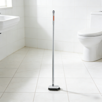 Brosse à plancher à long manche, poils doux en PP, idéale pour le nettoyage en profondeur des carreaux, des sols et des surfaces de salle de bain