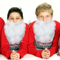 Masque de fête de Noël pour le maquillage, décoration de barbe blanche de Père Noël