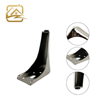 Pieds de canapé en métal doré et noir canon de 13 cm/15 cm/18 cm, pieds de meubles en fer durables pour canapé-lit et armoire
