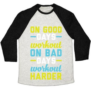 On Good Days Workout Unisex Tri-Blend <b>Baseball</b> <b>Tee</b> - Product Image 3