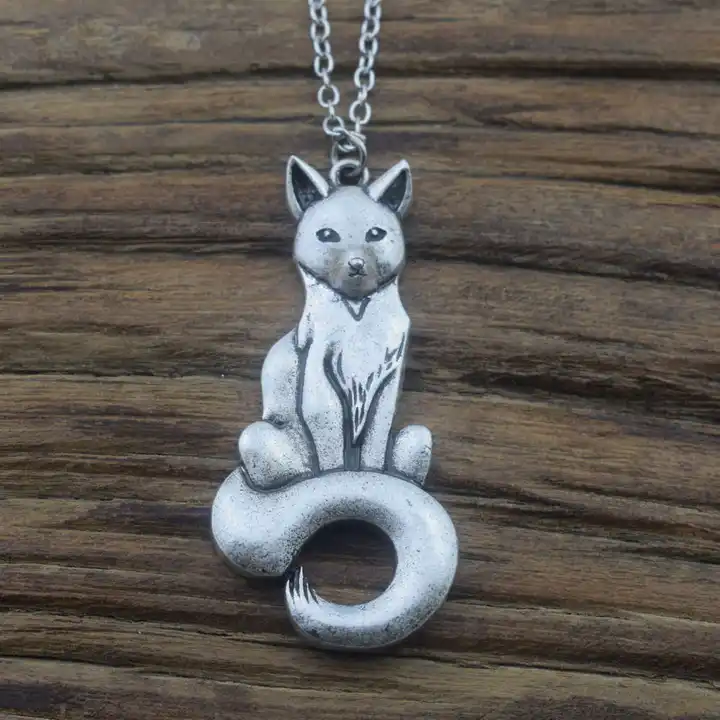 Silver Fox Necklace, Sub Fox Collar, Kink Vixen Gear – Captive Collars