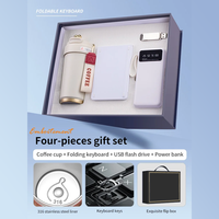 Ensemble d'appréciation du client tasse sous vide clavier pliable clé USB banque d'alimentation luxe ensemble cadeau exécutif d'entreprise