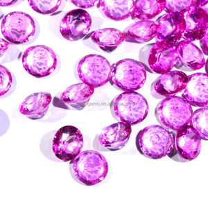 Qualità del <span class=keywords><strong>colore</strong></span> al Neon 3A <span class=keywords><strong>pietra</strong></span> naturale forma rotonda 2.0mm ~ 7.0mm di gemma sfusa per creare gioielli <span class=keywords><strong>topazio</strong></span> rosa - Product Image 3