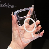 Étui de téléphone pliable transparent, coque rabattable en PC TPU, coque magnétique pour iPhone Duo 18 Ultra