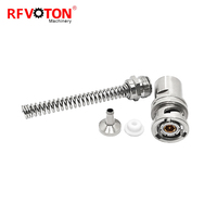 Connecteur triaxial mâle à broches libres (en ligne) à souder PL75-47BR CONN TRB PLUG STR avec ressort pour câble TRX142