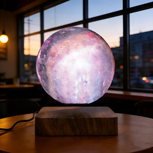 Lampe étoile à lévitation magnétique 3D imprimée, rotation à 360°, lumière flottante créative, blanc chaud, contrôle tactile, branchement secteur, pour la maison - Product Image 4