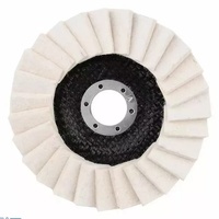 Haute qualité 5 pouces 5mm dureté moyenne feutre abrasif laine rabat roue de polissage OEM voiture disque de polissage