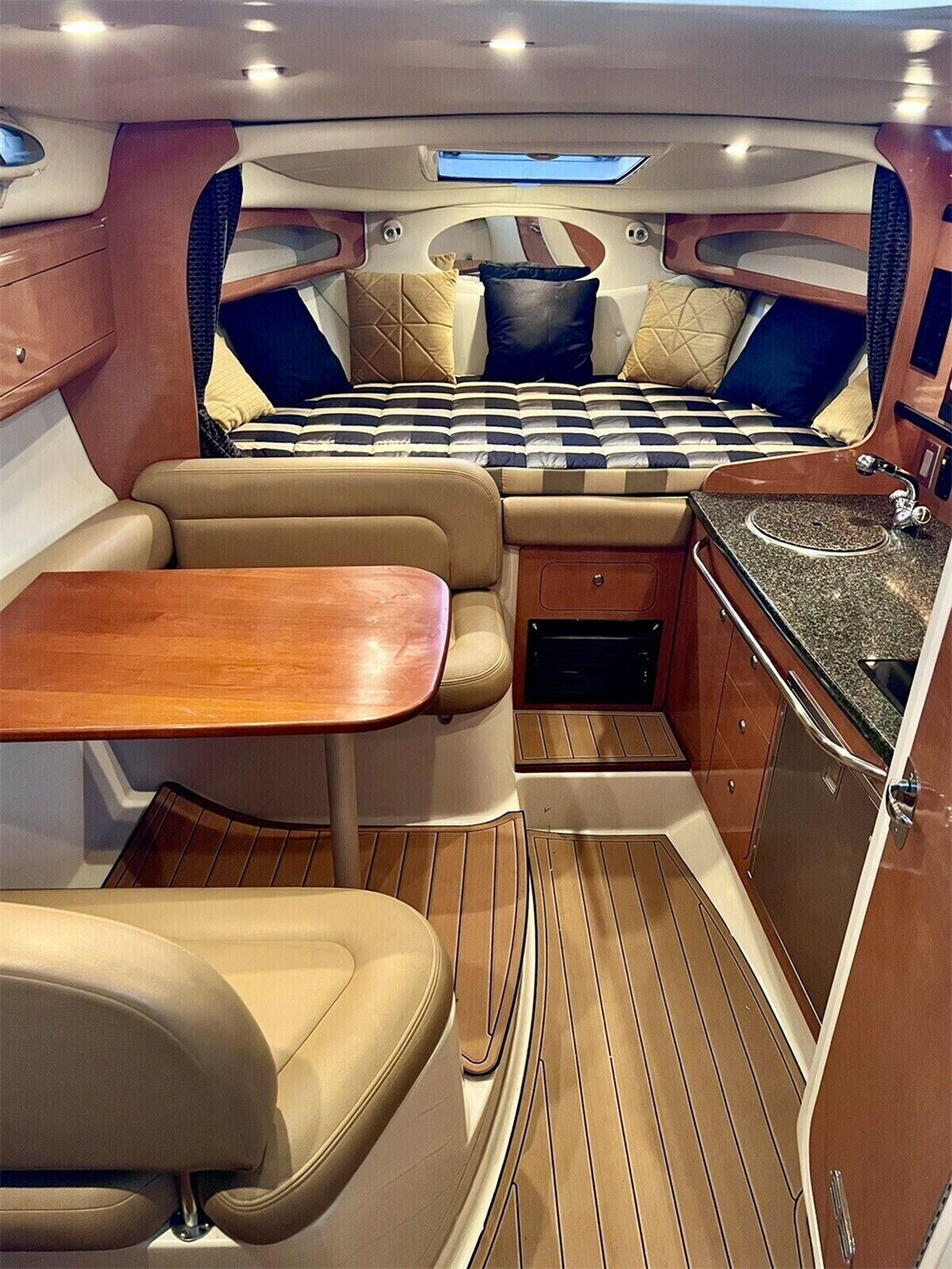 Algasan EVA Foam Boat Decking - Custom Teak-Look Floor Pad Mat For 2006 Chaparral 280 Swim Platform & Cockpit