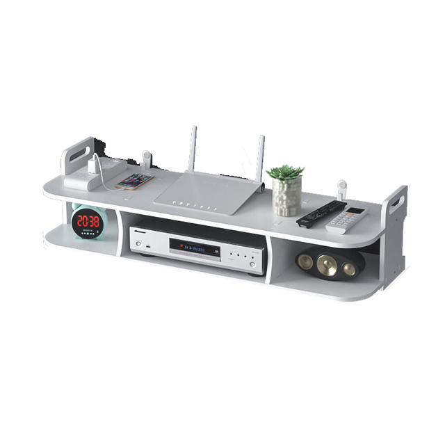 Wireless Wifi Router STB Storage Organizer Container Boxes Set Top Boxes Wall Mounting Support Rack Shelf Bracket