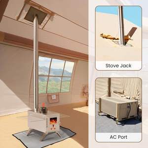 Tente de camping en plein air Tente de camping gonflable en tissu Oxford imperméable Tentes de glamping à air pour 4 saisons - Product Image 5