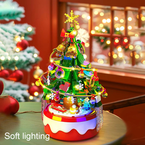 Bloques de Construcción JinYing, Decoración Navideña para Niños, Juguetes de Árbol de Navidad con Luz y Música - Product Image 3